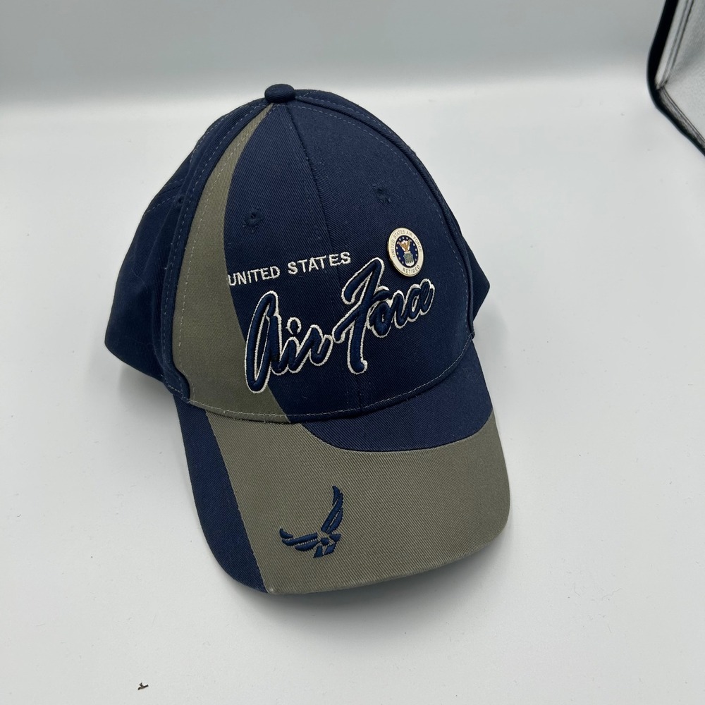 Vanguard Air Force Hat Mens OSFA Blue Retired Veteran Embroidered Ball Cap